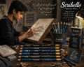 Scribello Khayaal Studio Collection ✒️ | Personalized Artist Pencil Set for Creative Minds (Pack of 6)